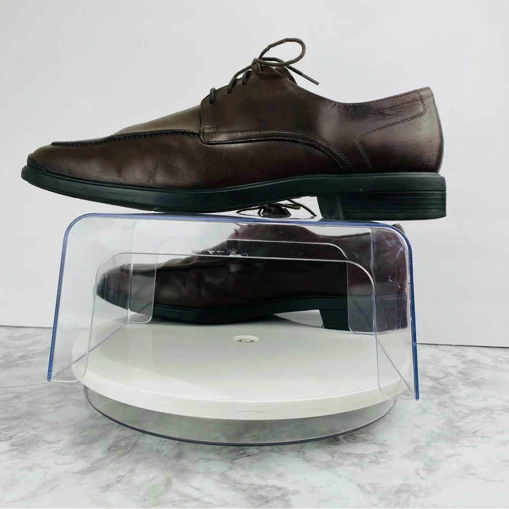 Cole Haan Leather Mens‎ 13 M Dark Brown Square Split Toe Comfort Lace Up C10697